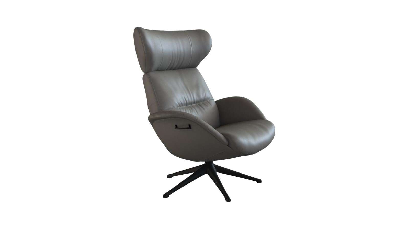 Fotoliu rotativ More Piele Omaha Slate Grey