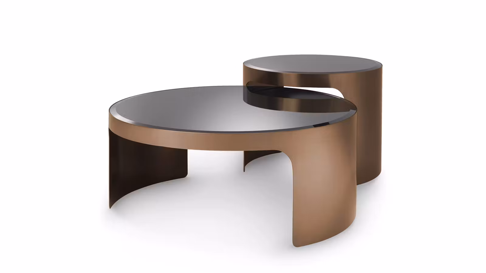 Set 2 masute de cafea Piemonte Brushed Copper