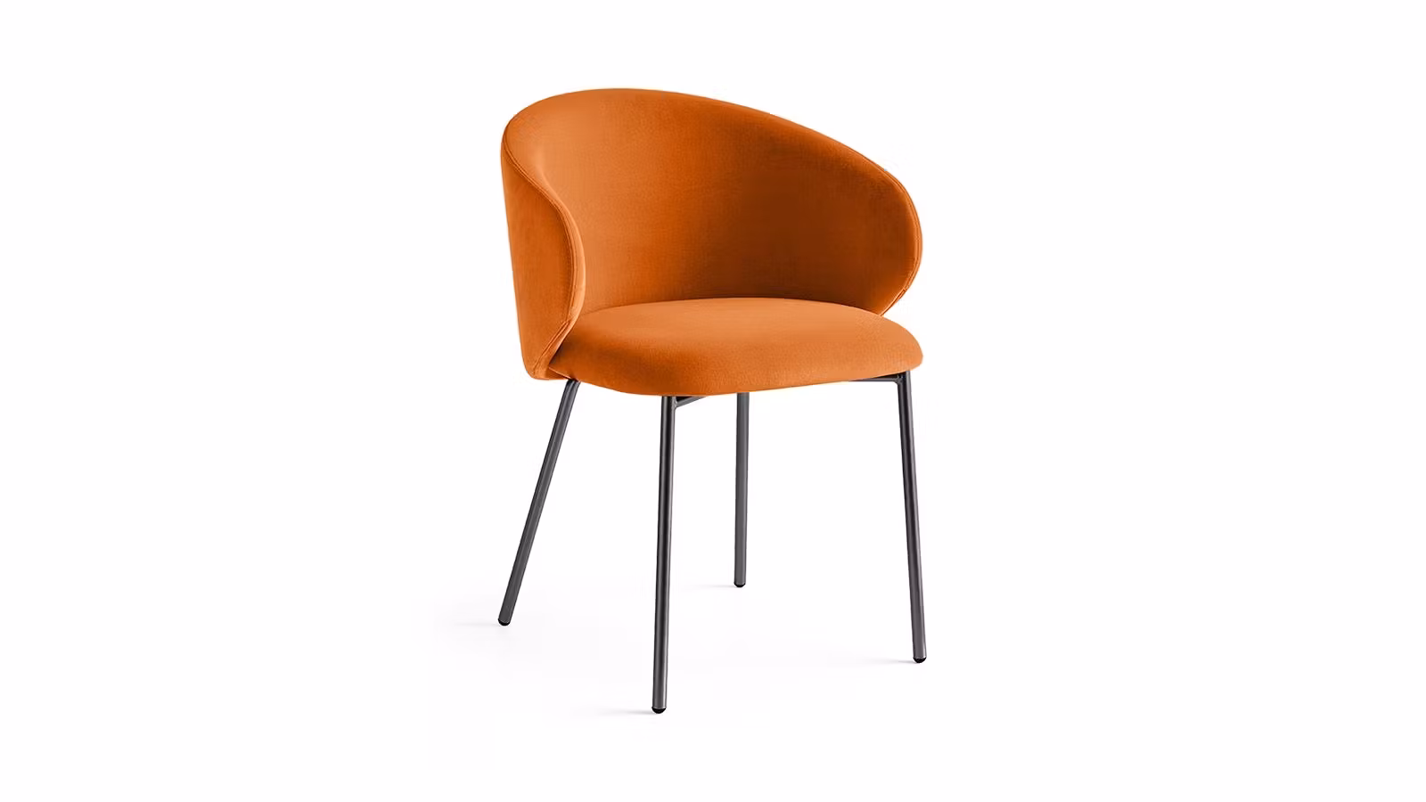 Scaun cu brate Tuka Matt Black/Saffron Yellow