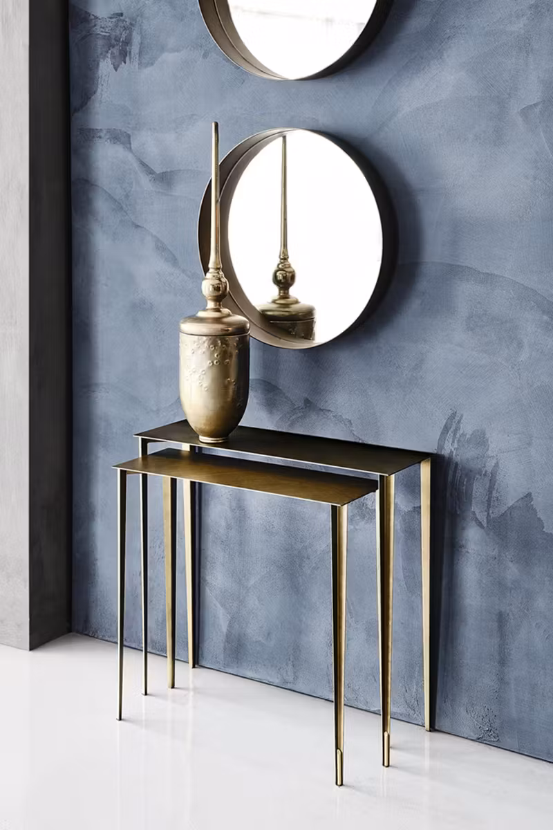 Set 2 console Etoile Brushed Bronze 80 cm