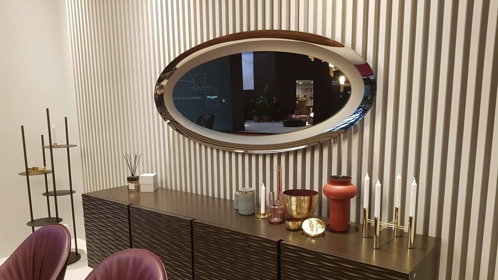 Oglinda ovala Surface Glass Bronze