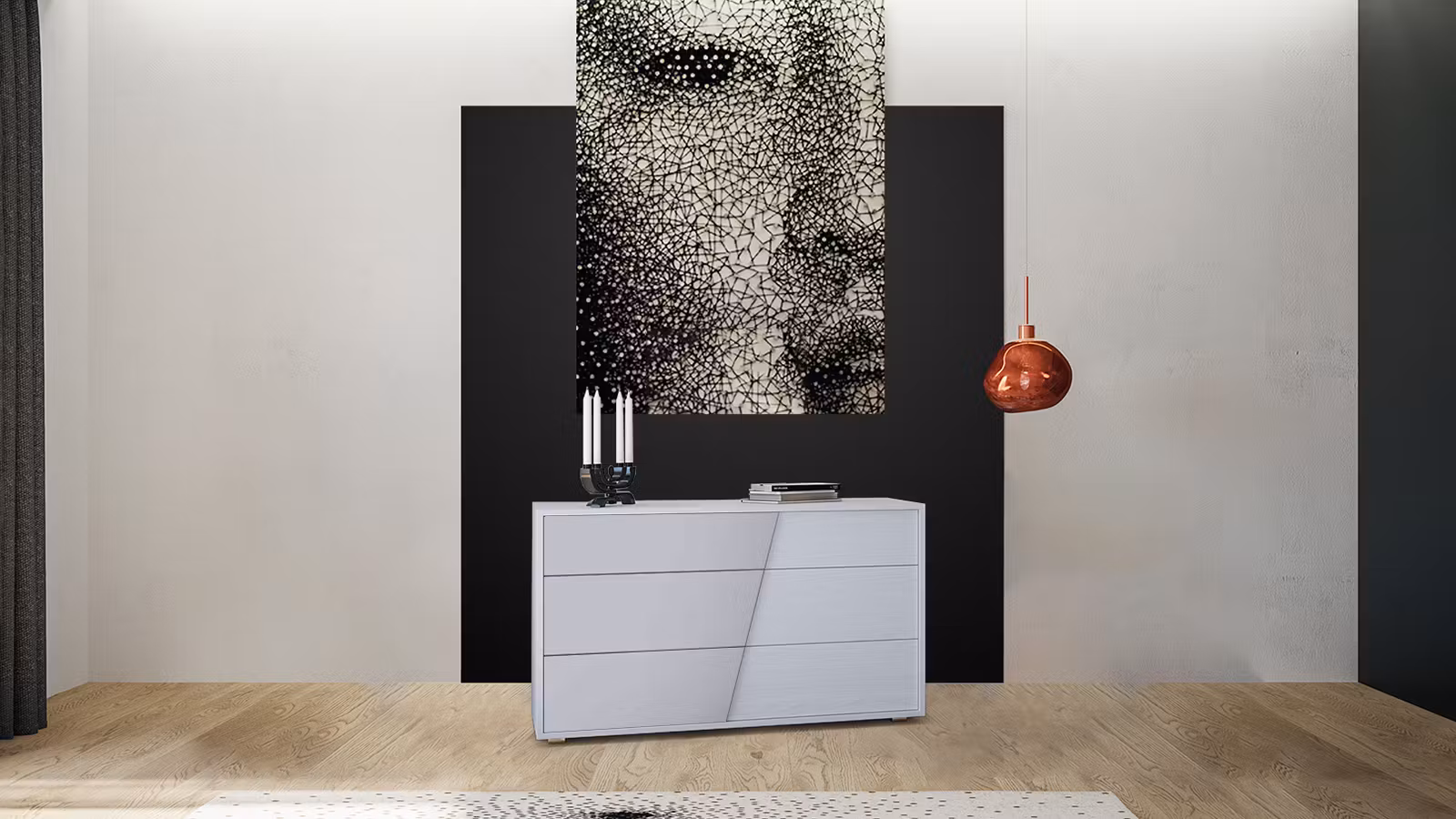 Comoda Tivoli Alluminio Opaco + Tele Opaco
