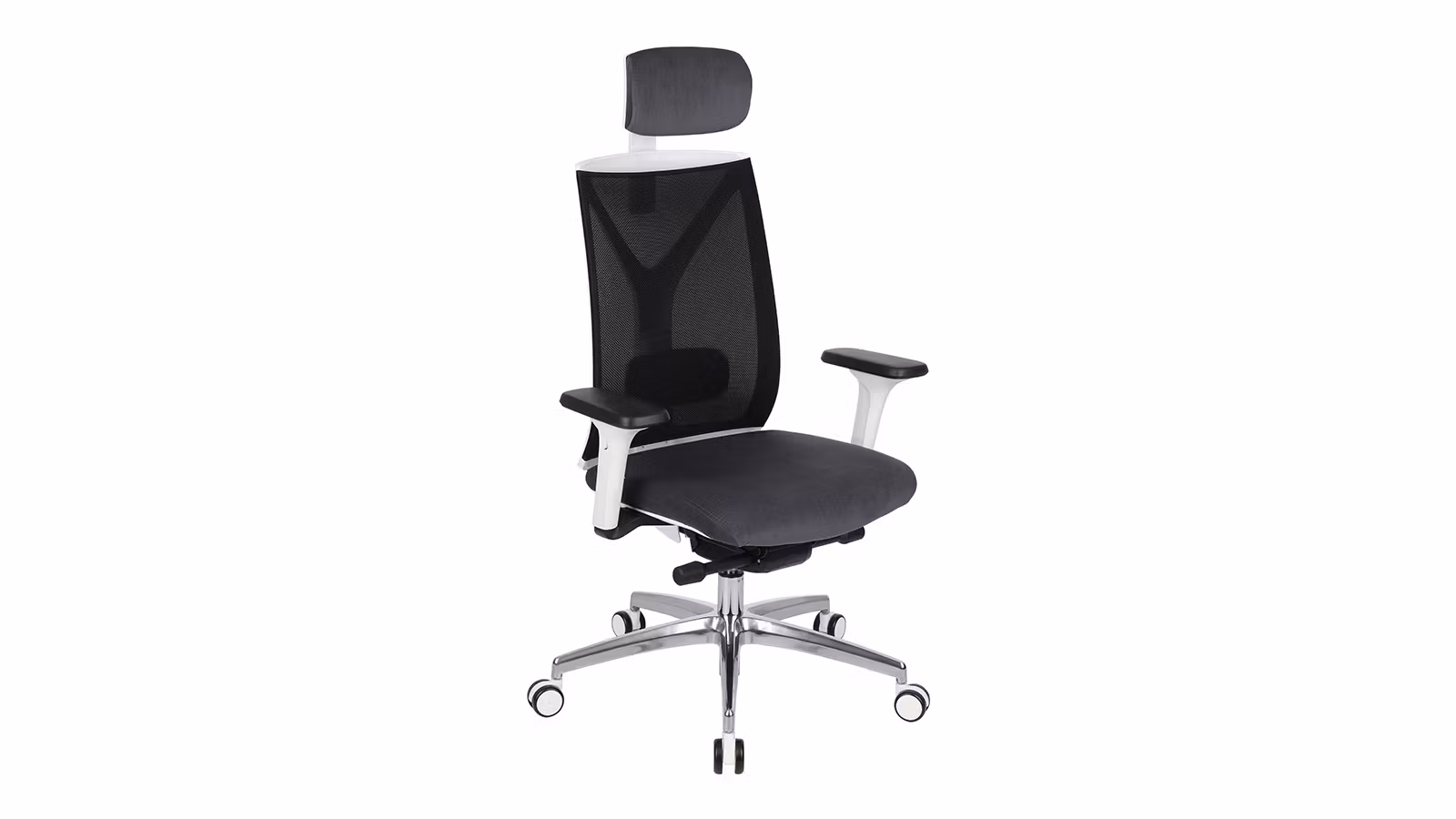Scaun de birou Valio WS HD White Chrome Osaka Antracit