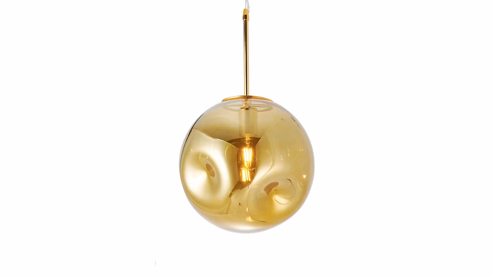 Lustra Blown Round Brass