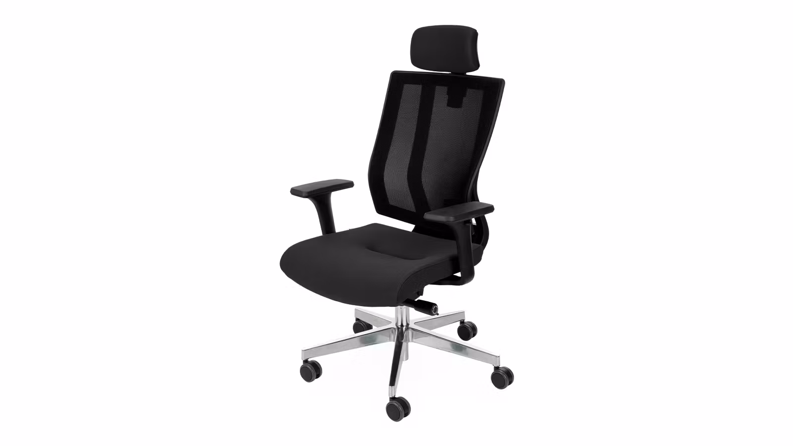 Scaun de birou MaxPro BS HD Black Chrome Note Black