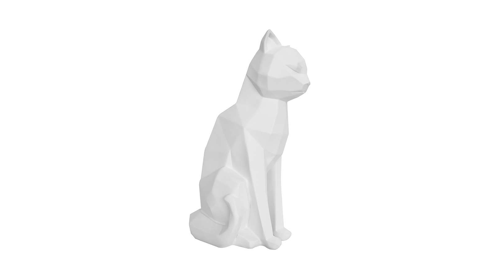 Decoratiune Origami Cat Matt White