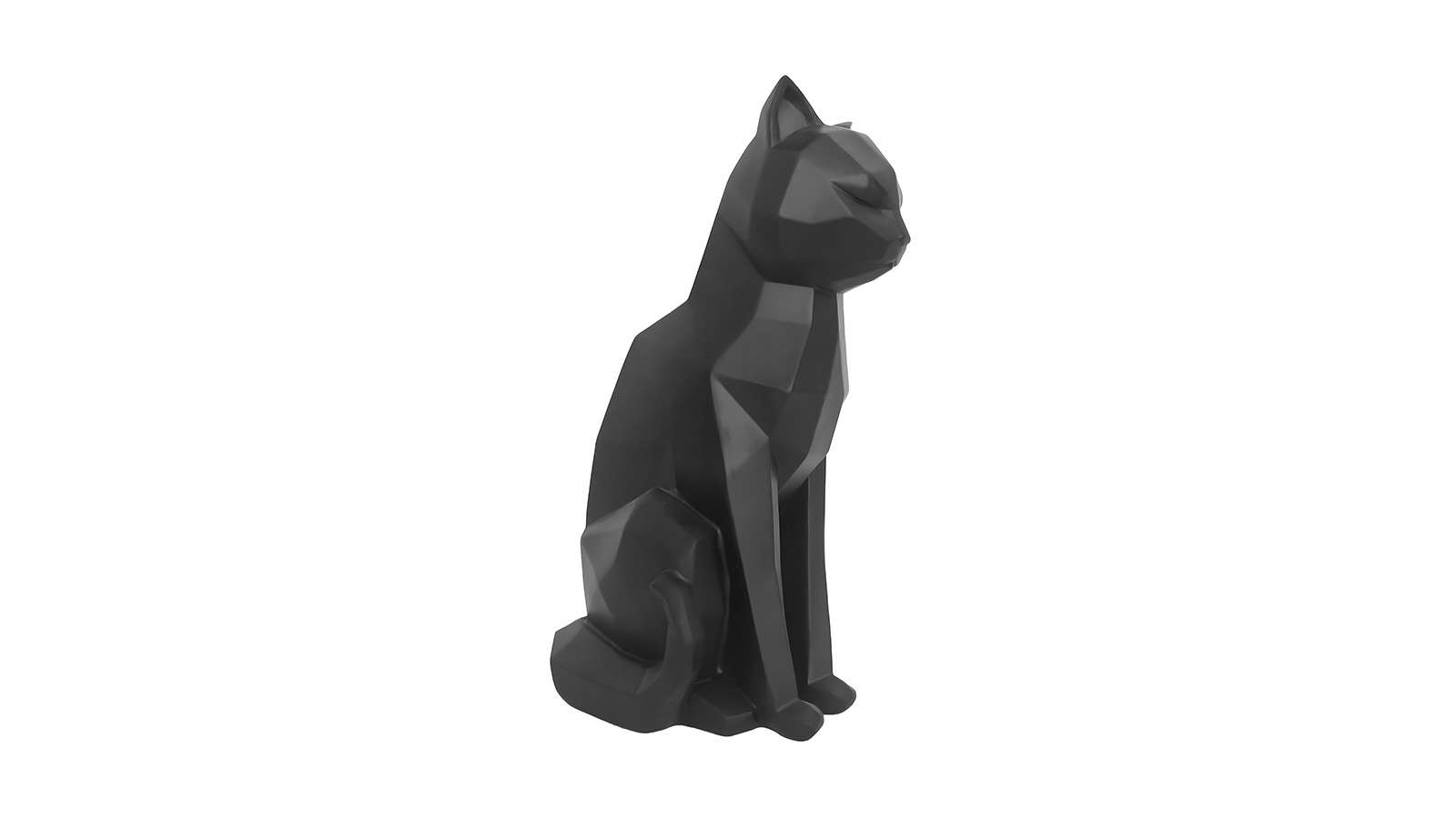 Decoratiune Origami Cat Matt Black