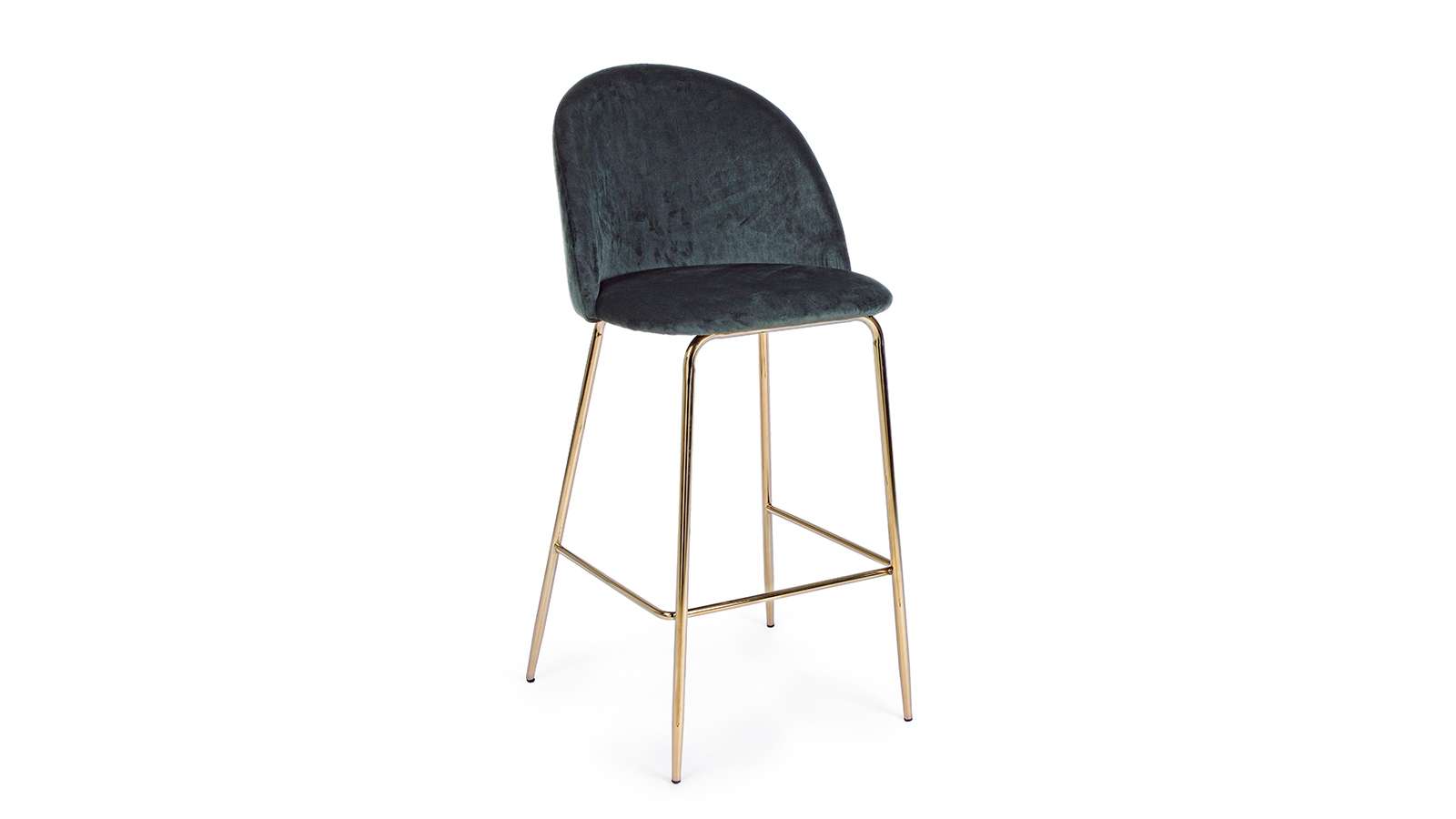 Scaun de bar Carry Velvet Dark Green