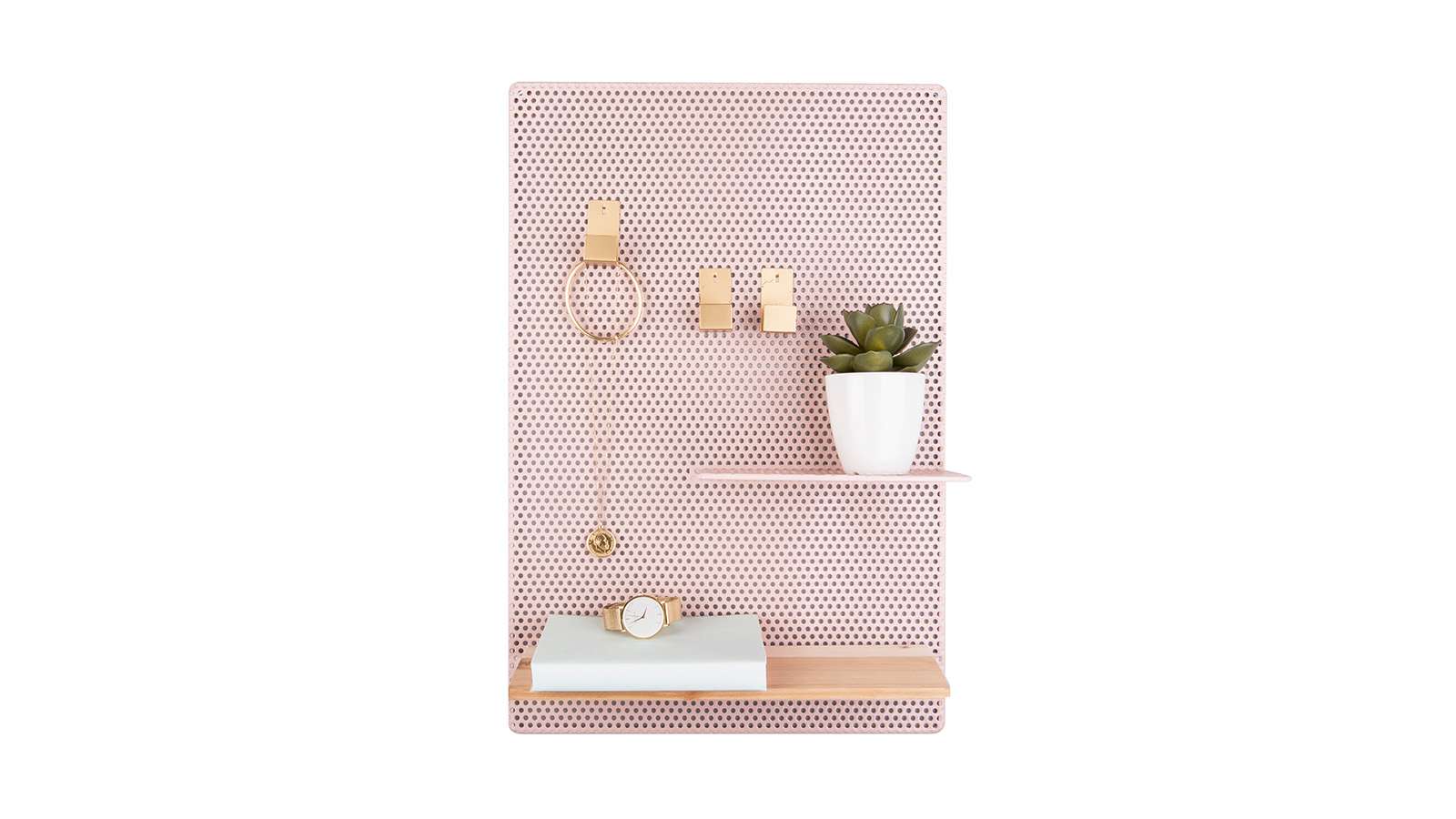 Panou Decorativ Cu Rafturi Perky Pink
