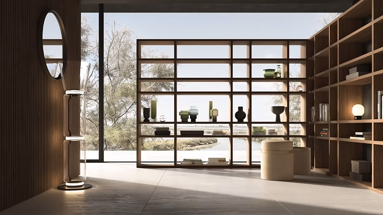 Biblioteca My Space Walnut Surfaced Naturale