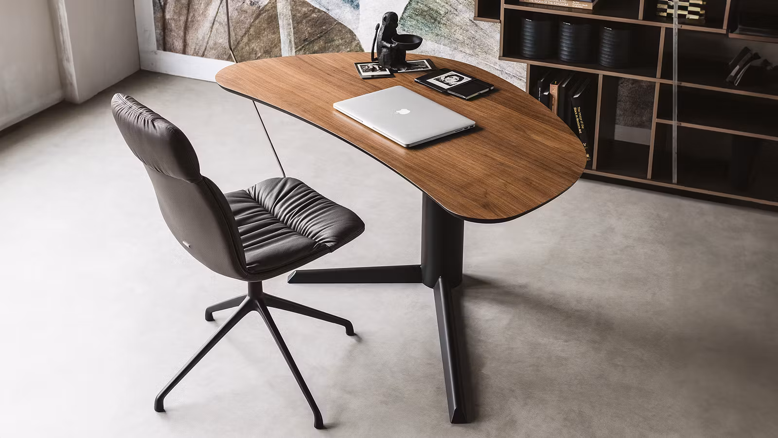 Birou Malibu Graphite Walnut Canaletto