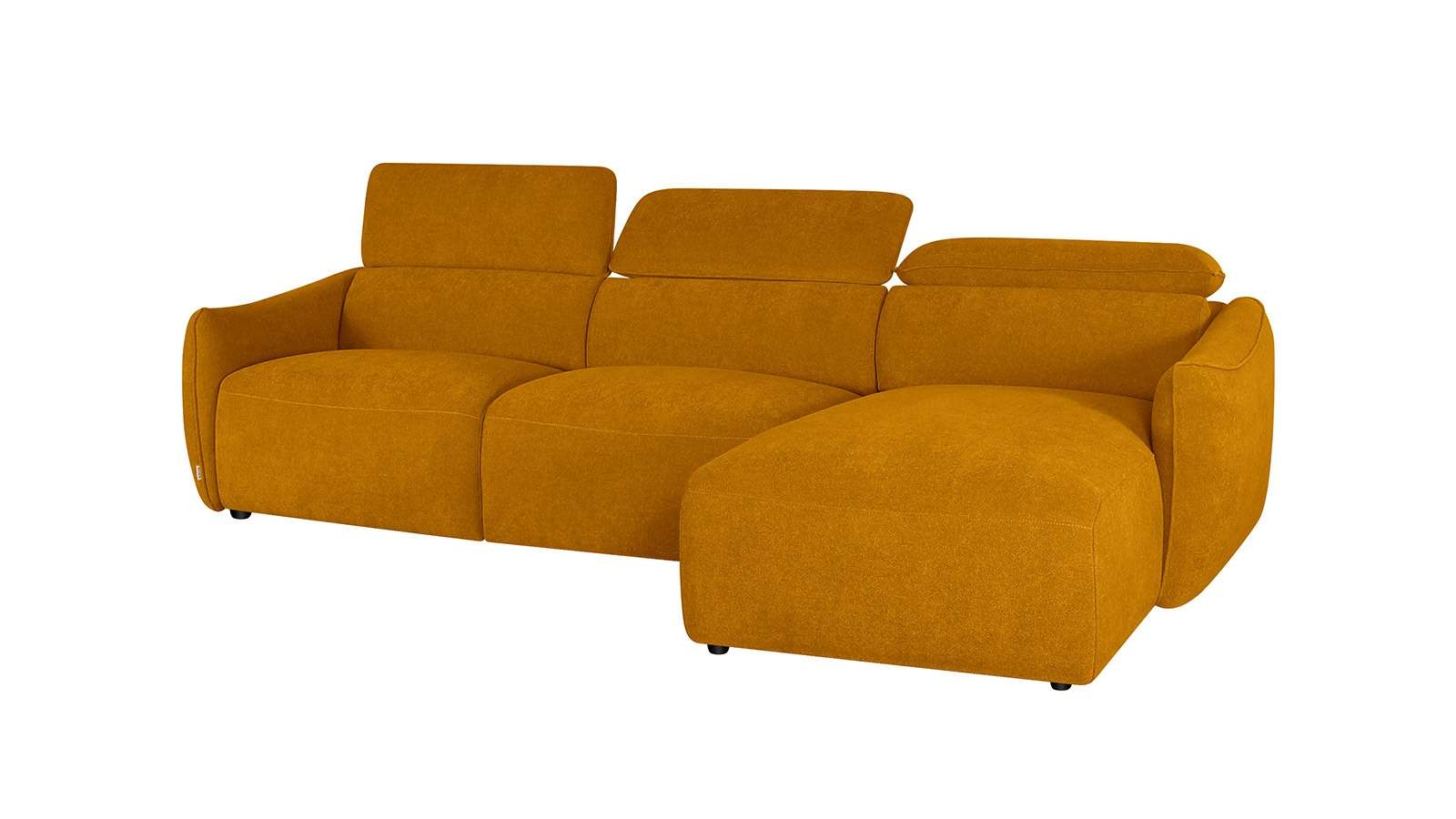 Canapea cu sezlong Acapulco textil Mustard, dreapta