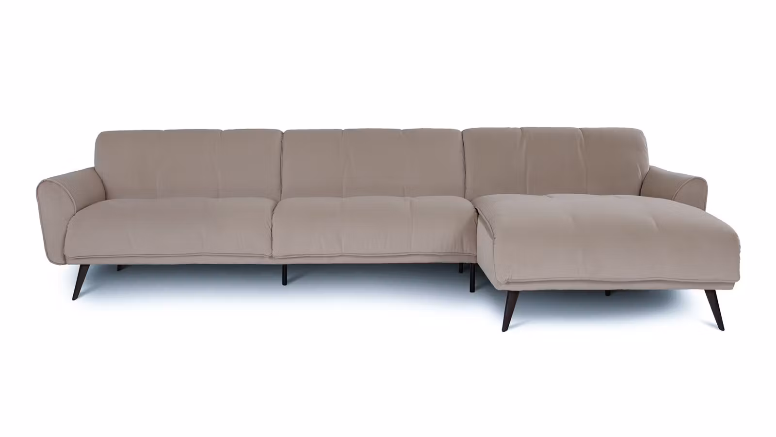 Canapea cu sezlong Talento textil Brezza Cream, dreapta
