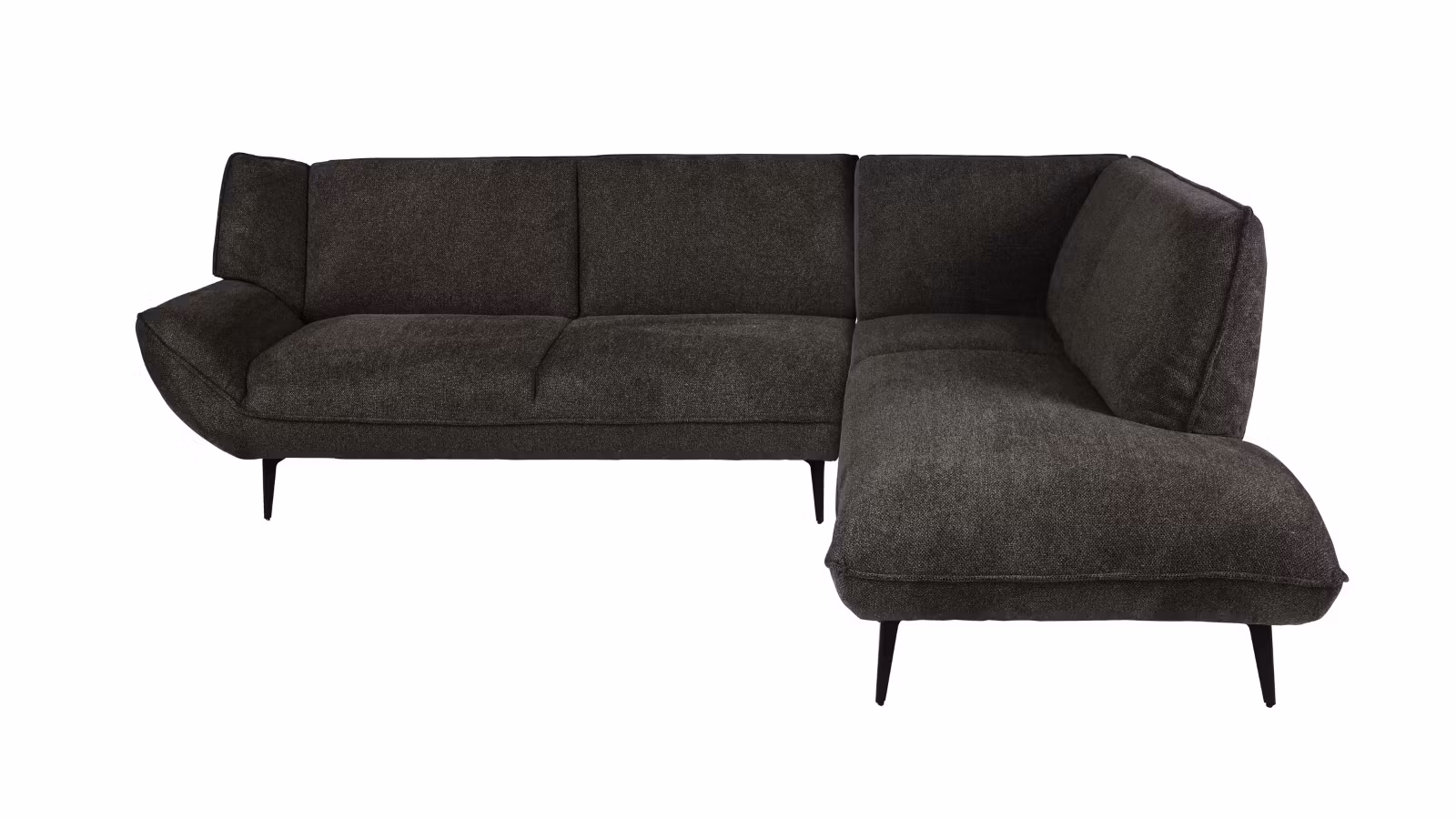 Canapea de colt cu sezlong Amelia textil Grey, dreapta