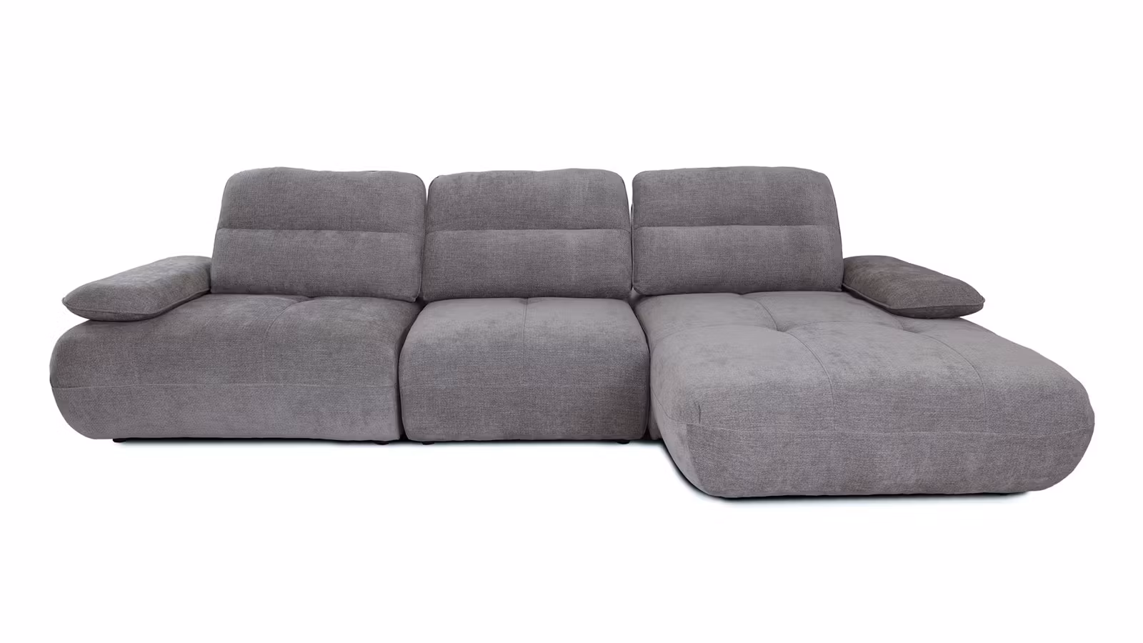 Canapea de colt cu sezlong Sawyer textil Sutton Grey, dreapta