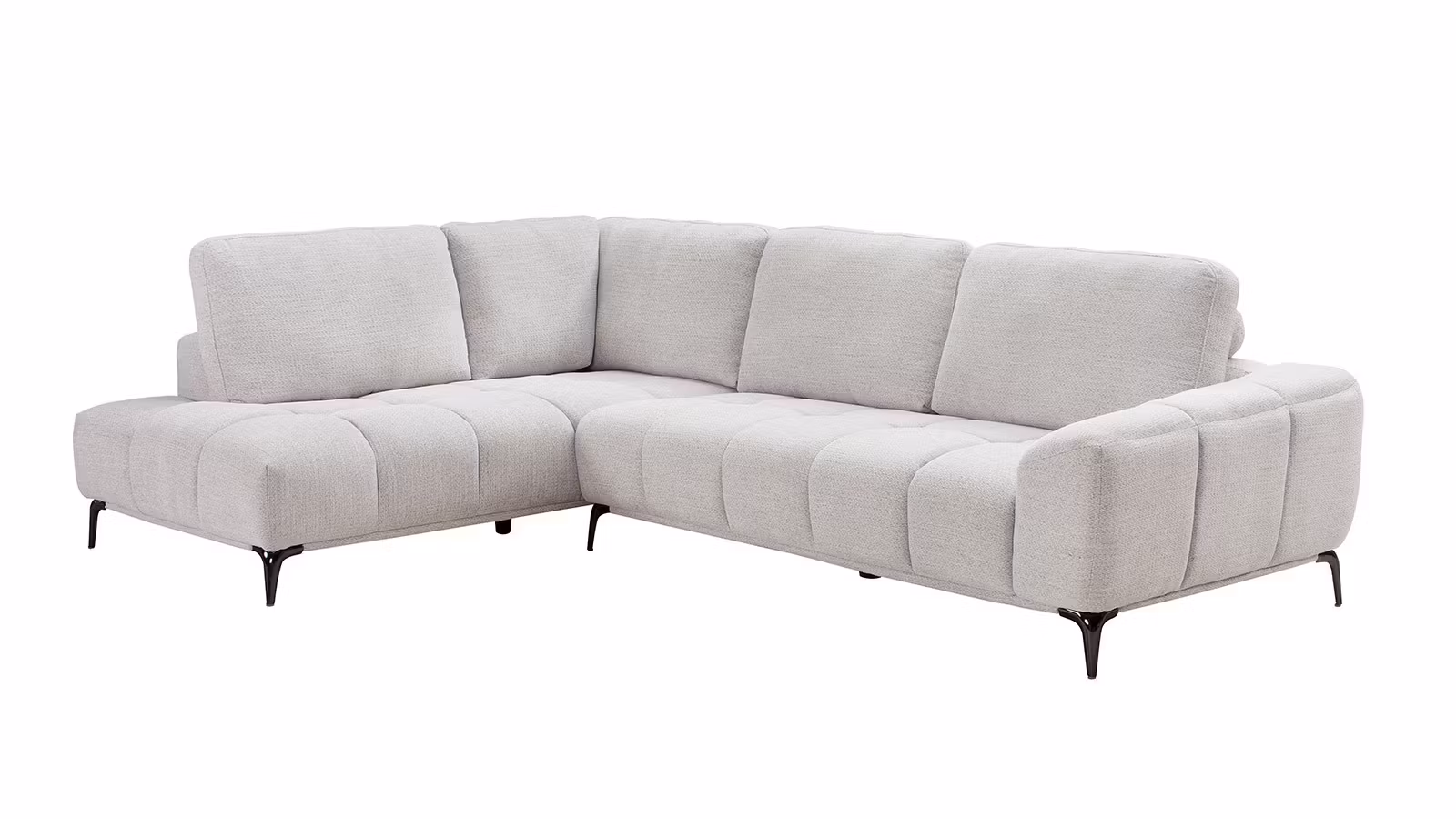 Canapea de colt cu sezlong Desmond textil Monique Twine, stanga