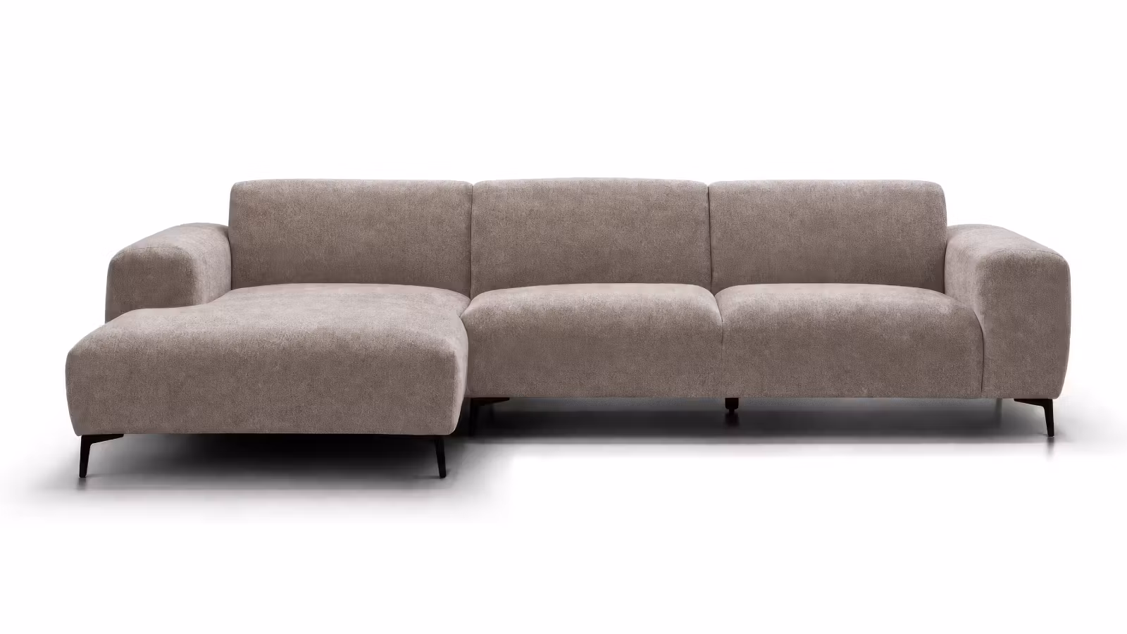 Canapea de colt Malmo textil Toro Greige, stanga