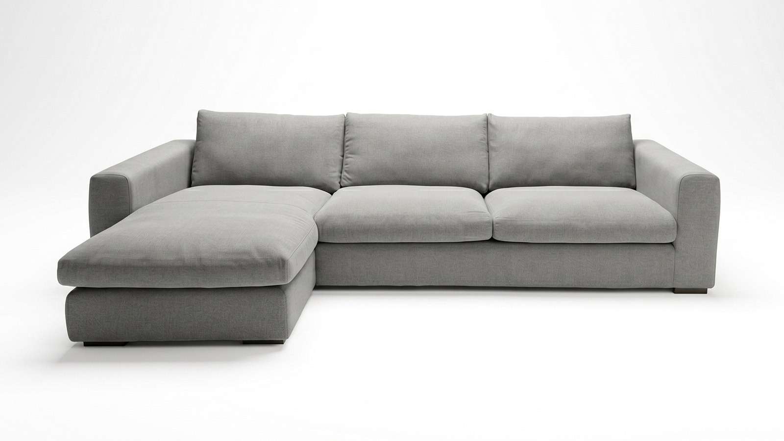 Canapea de colt Vida Velvety Stone, stanga