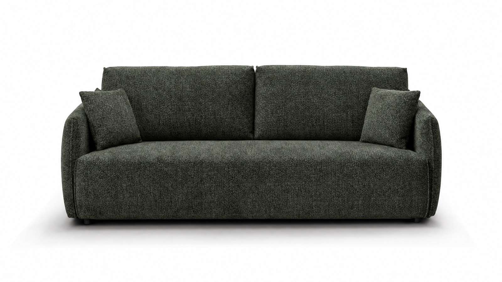 Canapea extensibila 3 locuri Colin textil Raven Green