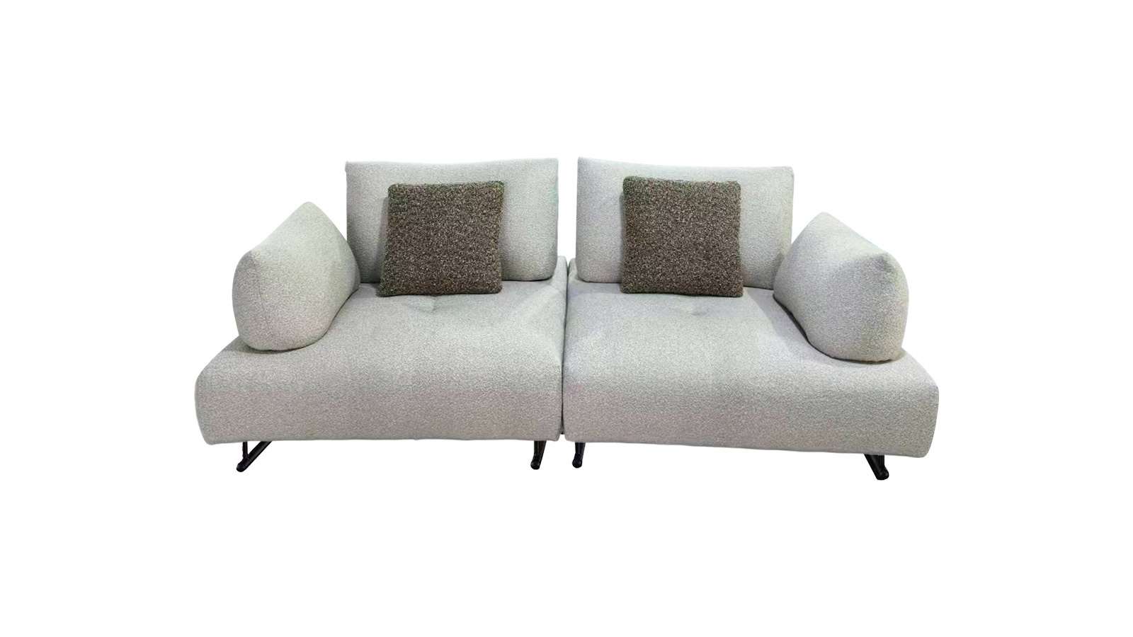 Canapea liniara 2 locuri Paige textil Cloud