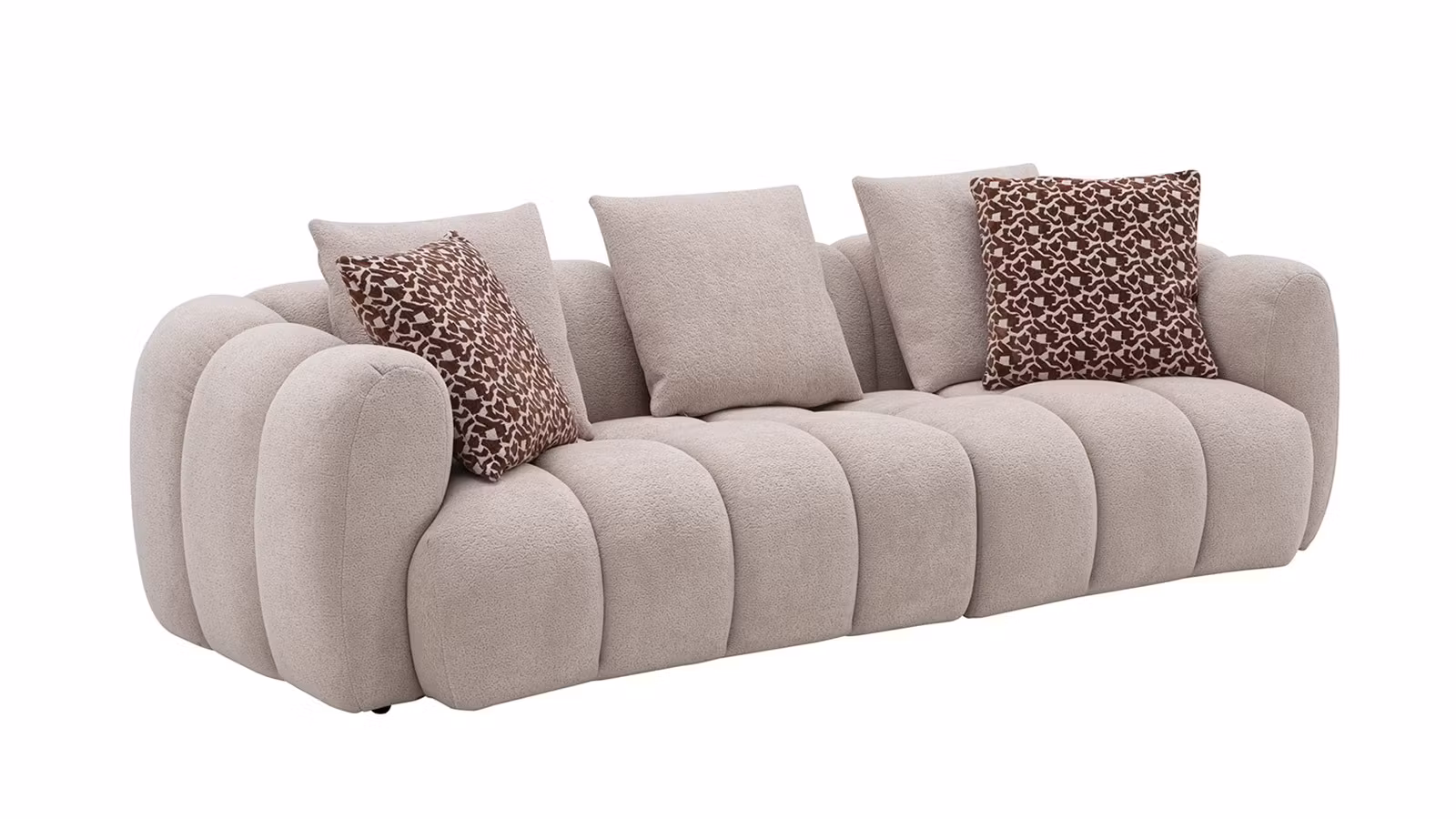 Canapea liniara 3 locuri Isotta textil Rhein Beige