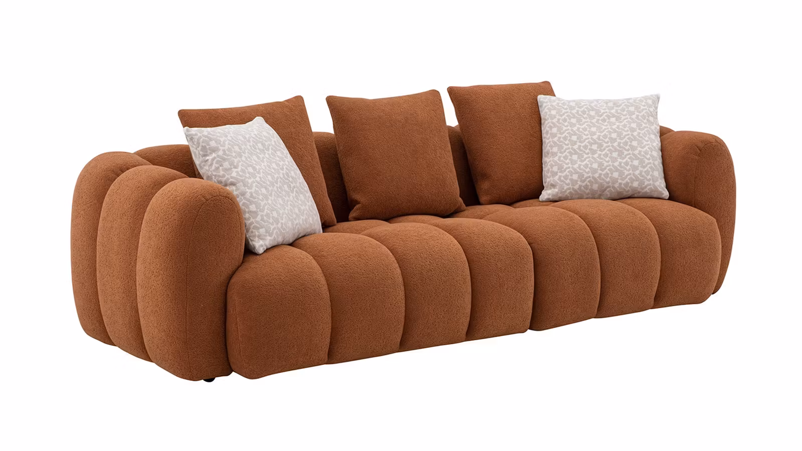 Canapea liniara 3 locuri Isotta textil Rhein Orange