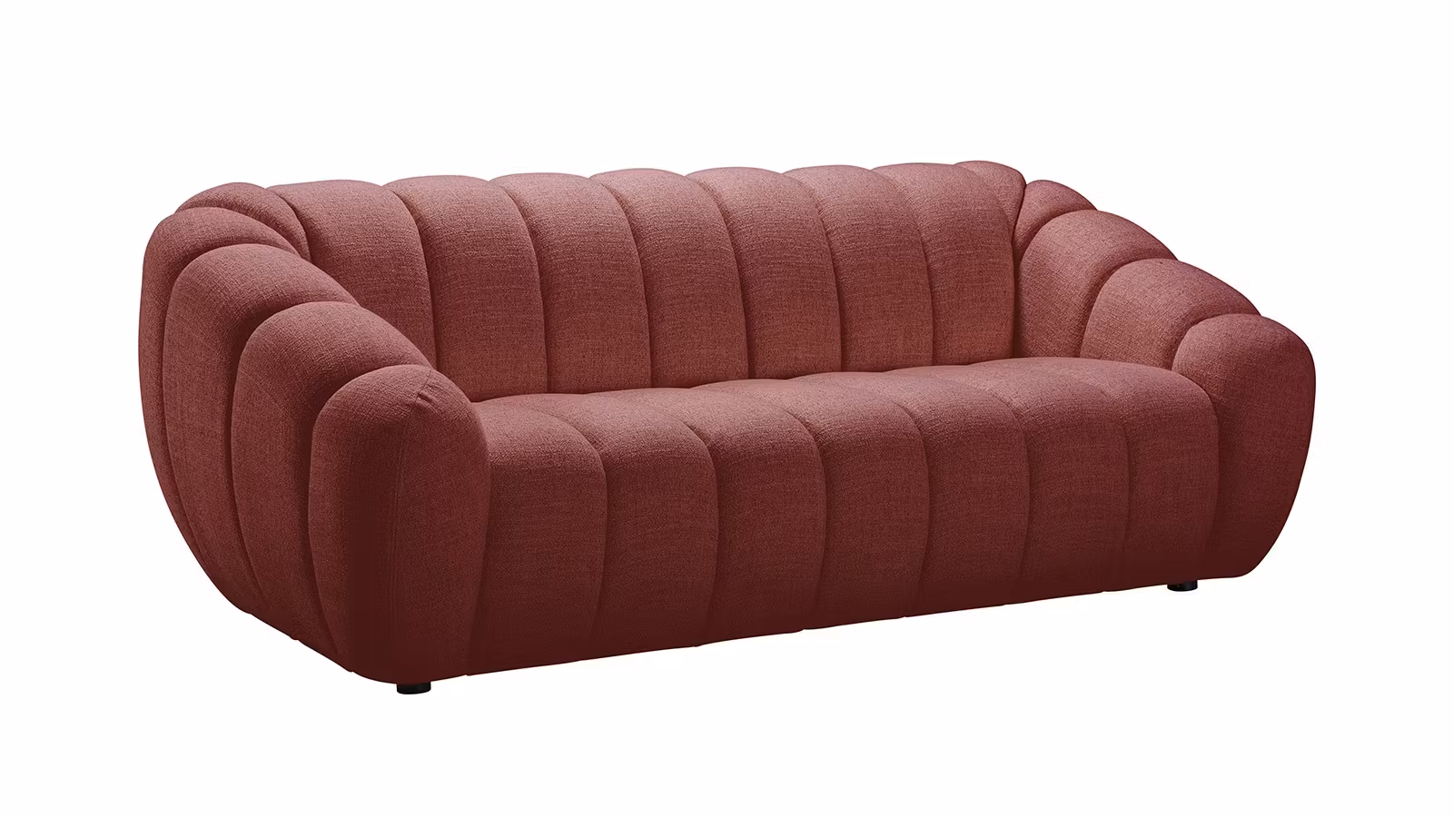 Canapea liniara 3 locuri Lena textil Red