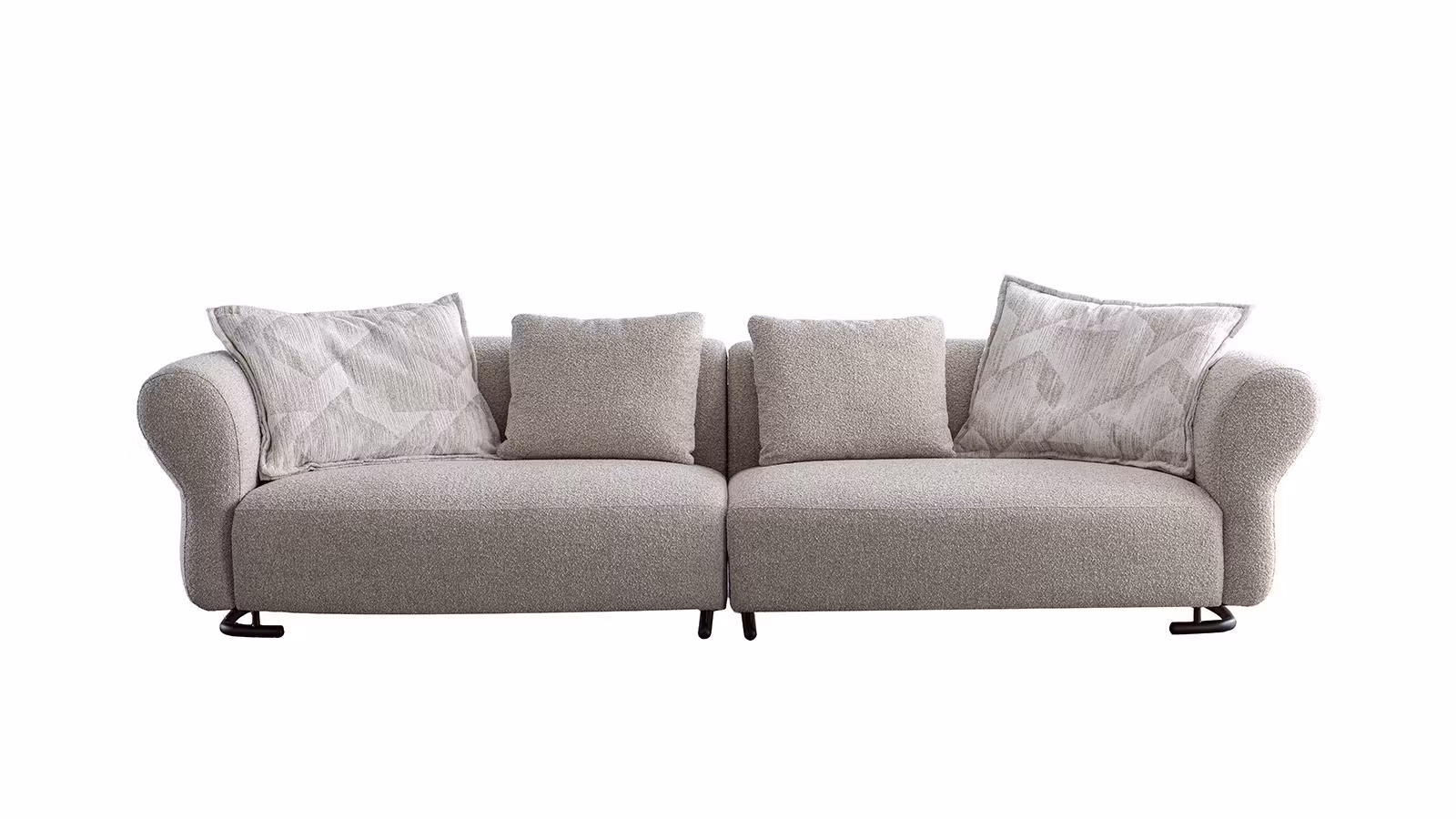 Canapea liniara 4 locuri Emily textil Beige