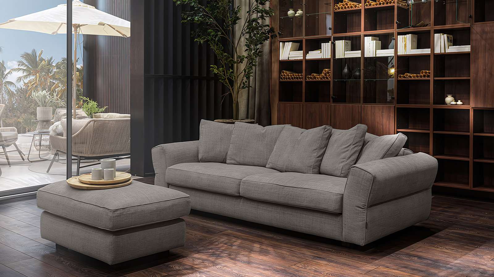 Canapea liniara Pure Night Can Light Grey