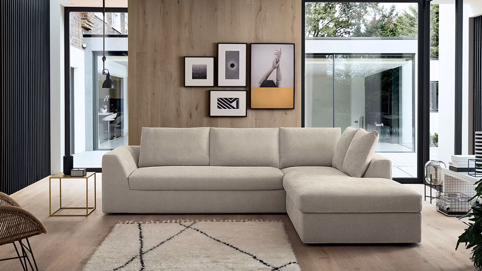 Canapea de colt extensibila Aston