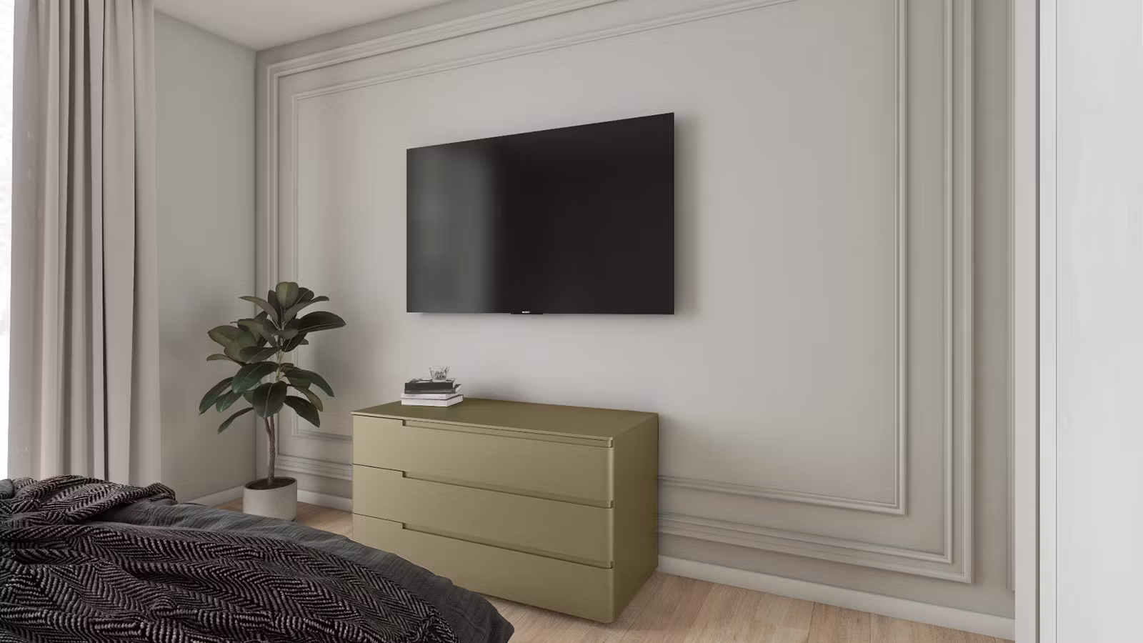 Comoda Torino 3 sertare Platino Perlato