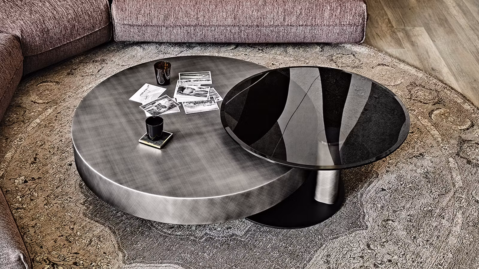 Masuta cafea Arena Bond Brushed Grey
