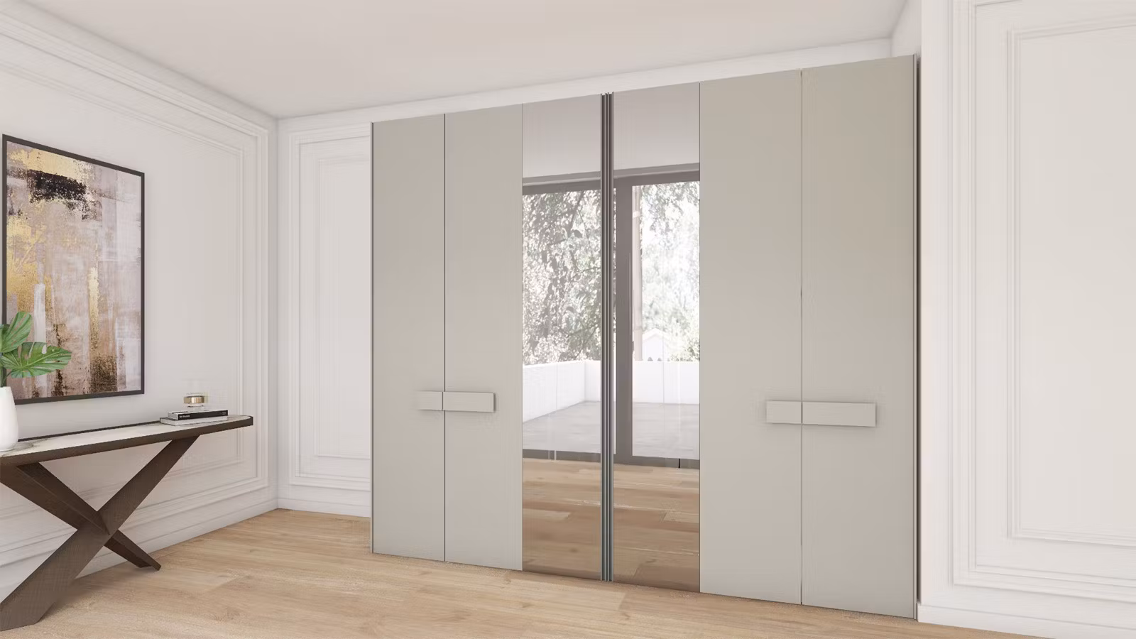 Dressing Uno + Murano Fango Opaco + oglinda Fume + manere R1 + manere 95