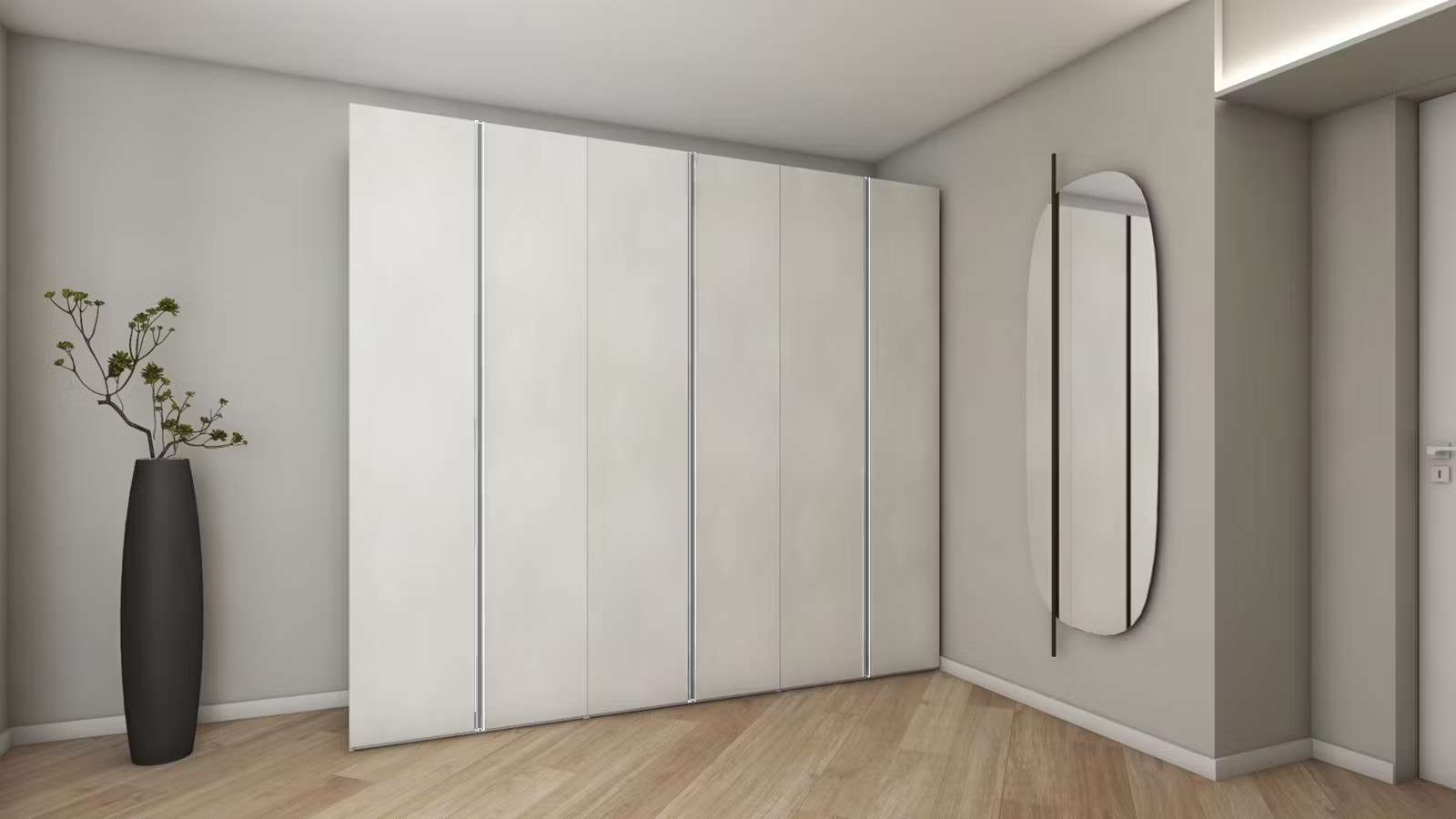 Dressing Lait Batant Anta Liscia Nobilitato Calce+Maner R1 Aluminio Opaco + Int. Lino