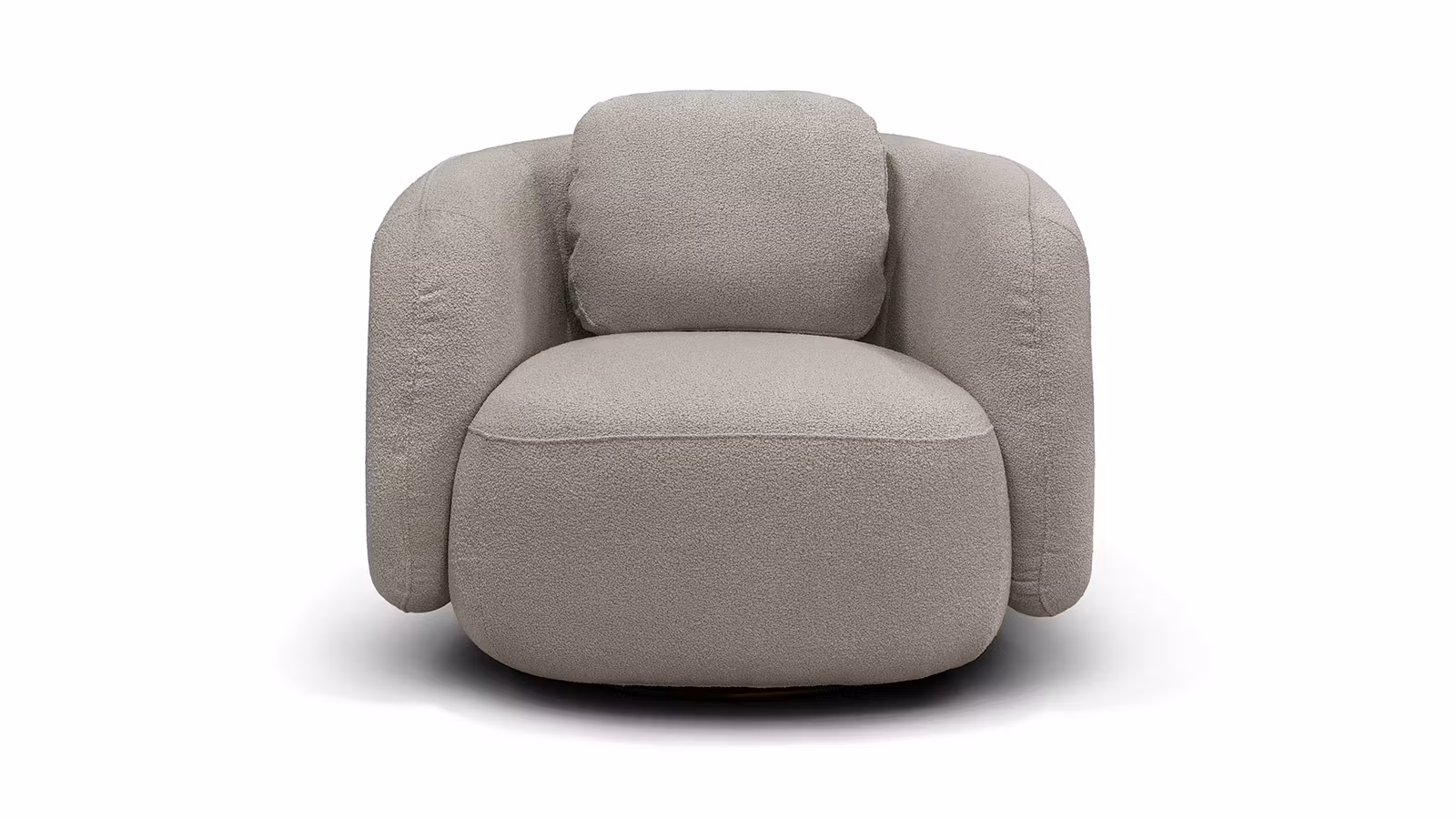 Fotoliu rotativ Domani textil bouclé Manza Greige