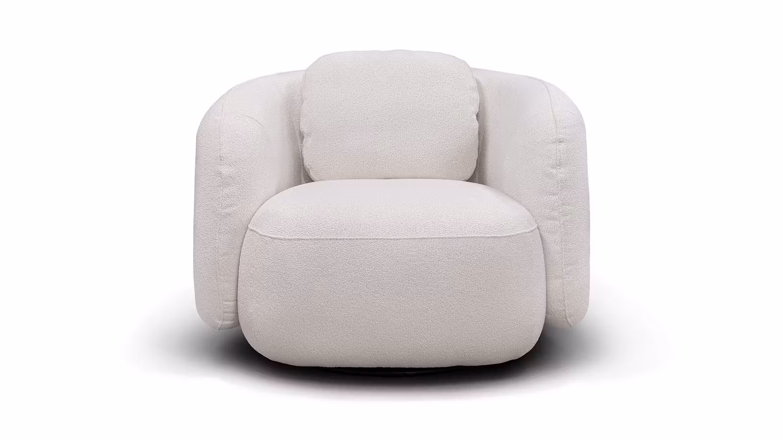 Fotoliu rotativ Domani textil bouclé Manza Ivory