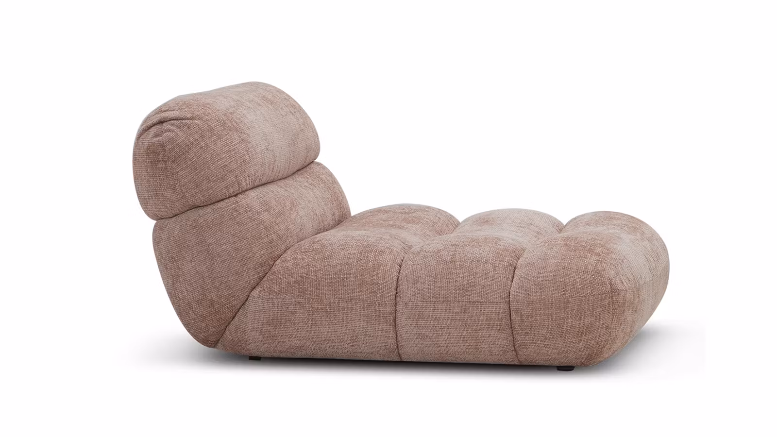 Fotoliu Salviano tip sezlong textil Pale Pink