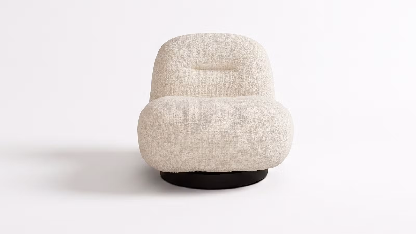 Fotoliu rotativ Sole bouclé White