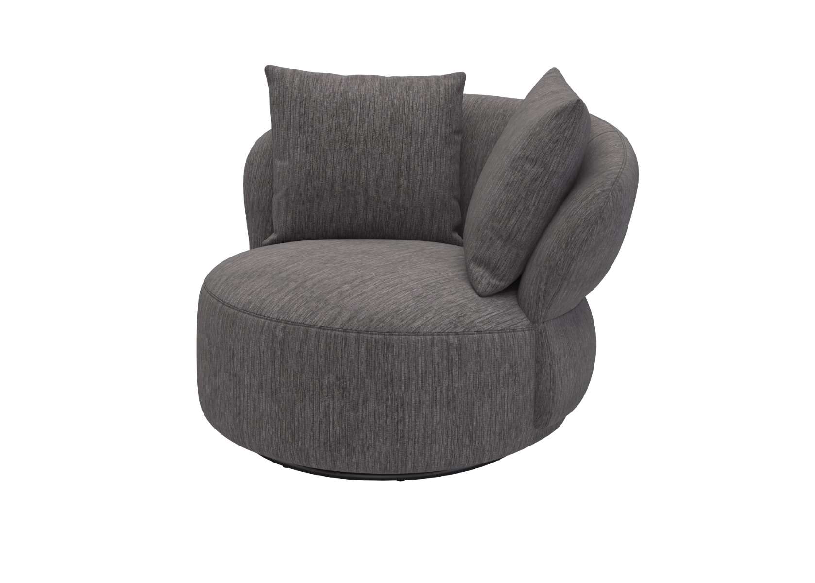 Fotoliu Rotativ Cariddi textil Berlin Greymist