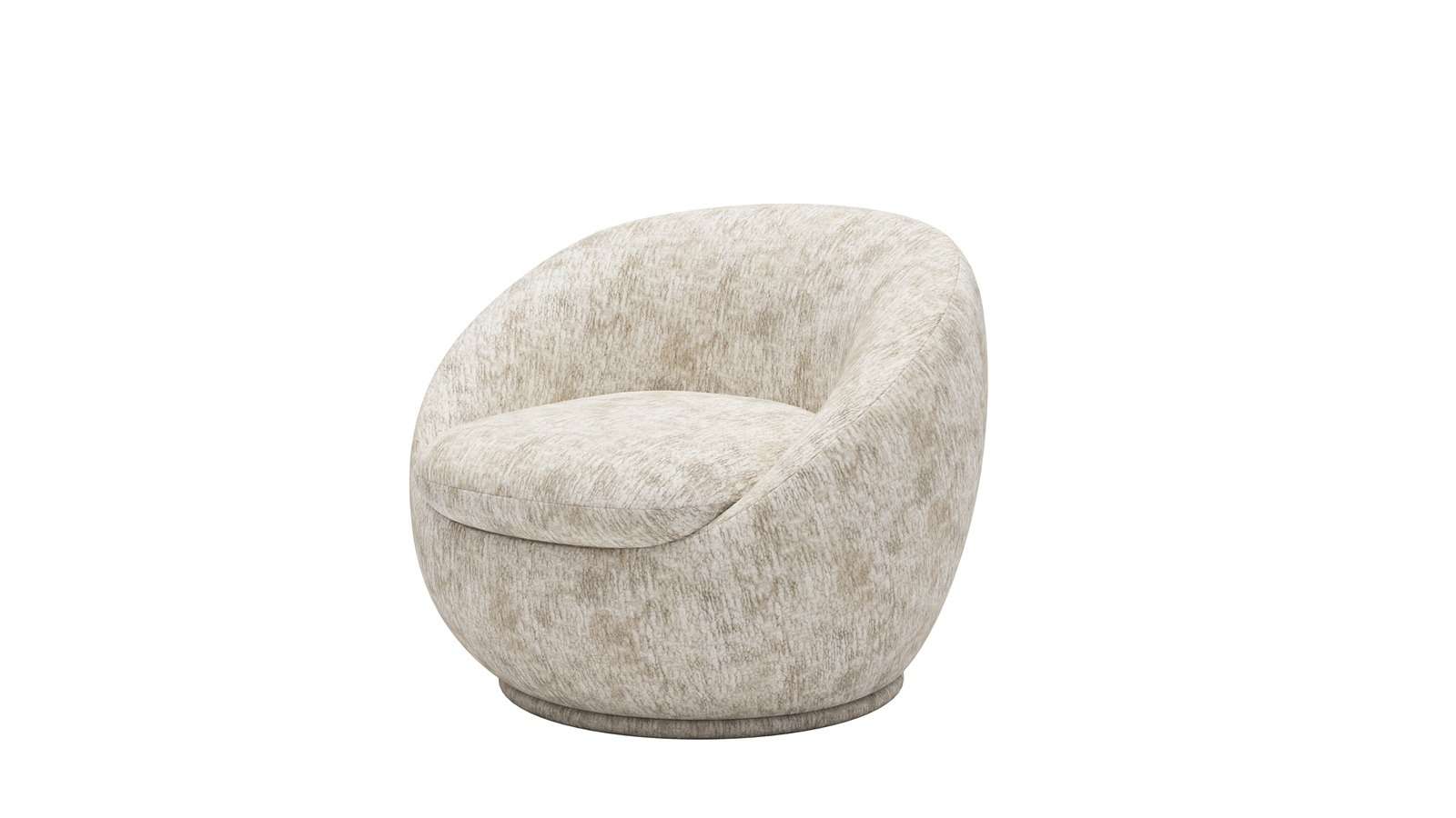 Fotoliu rotativ Terrasini Textil White