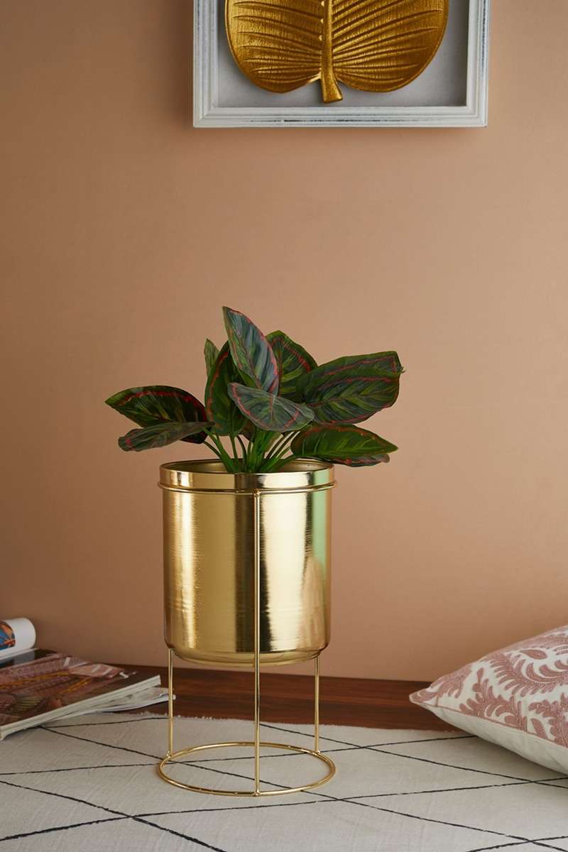 Ghiveci Cu Suport Tub Gold Large