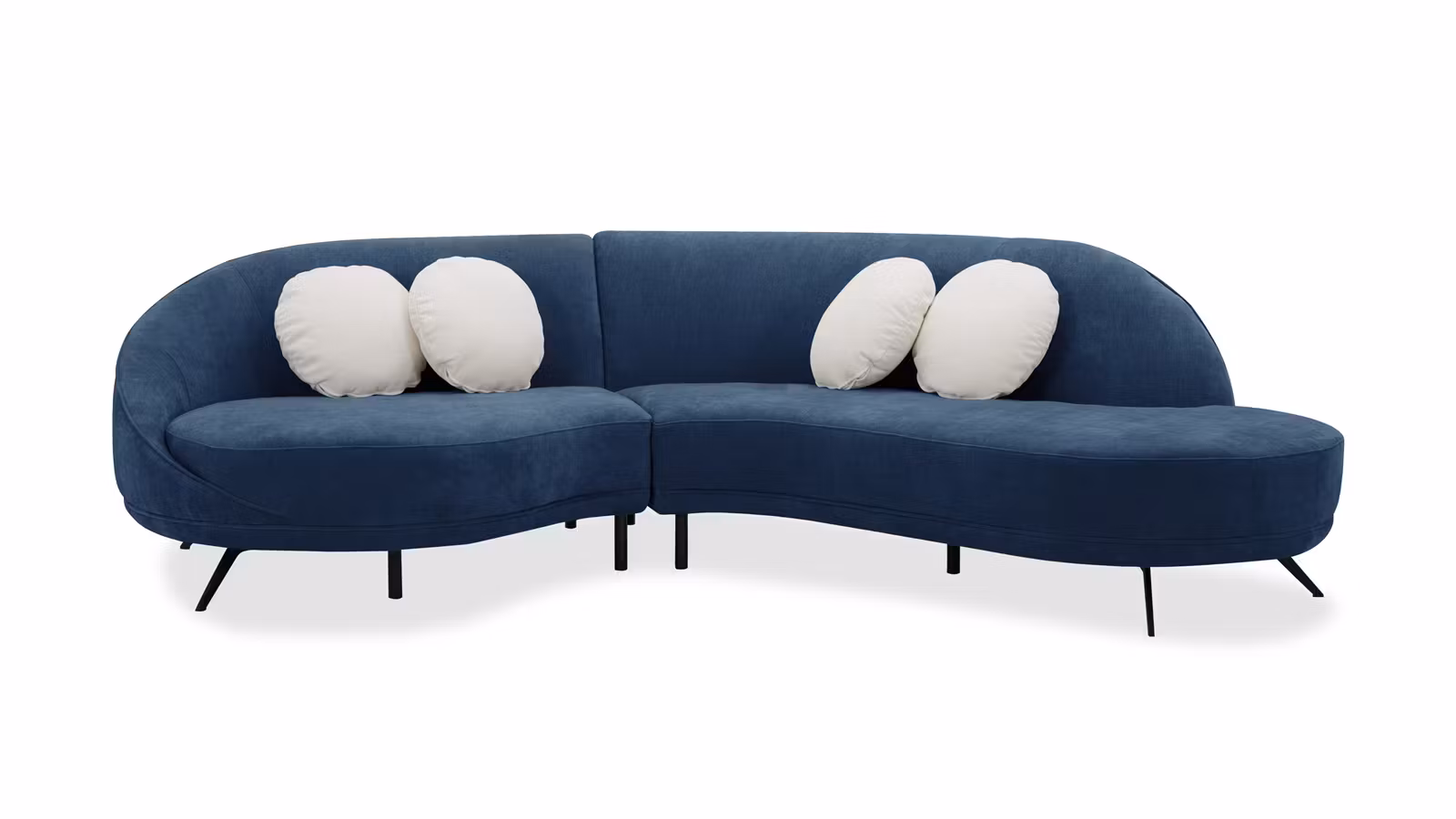 Canapea Graziosa textil bouclé bleumarin dreapta