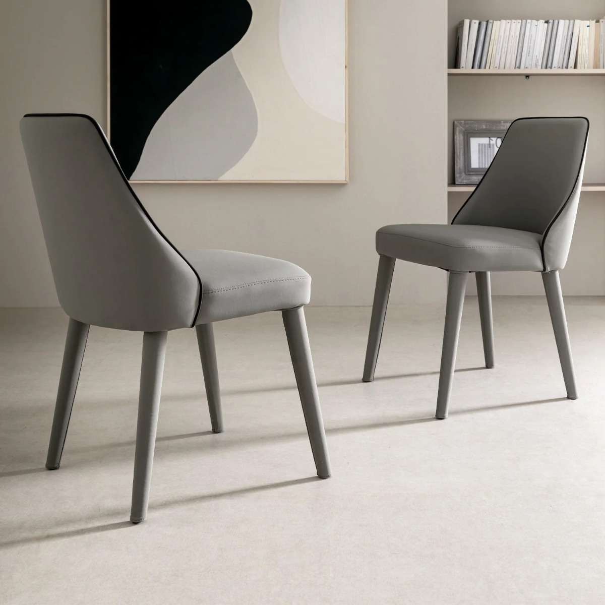 Scaun Jolly piele Gri