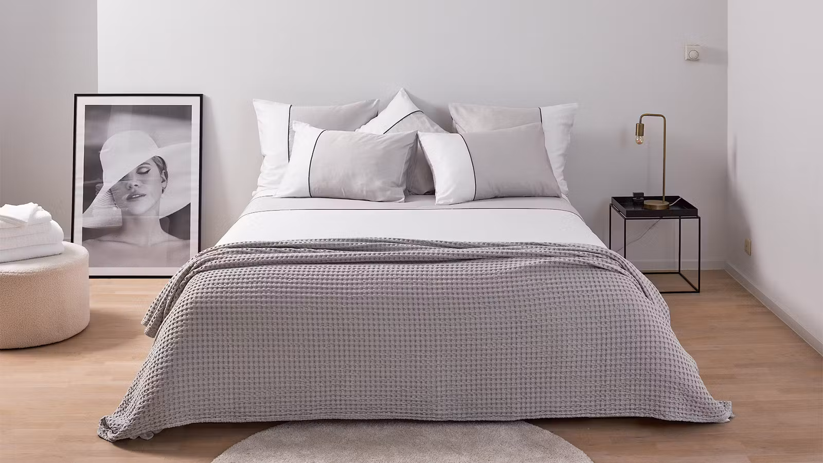 Lenjerie Suite 200x200 Percal Grey