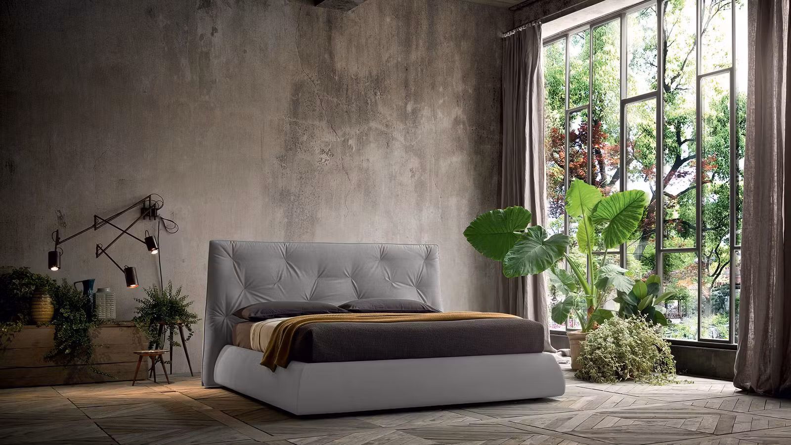 Pat Lenny fara somiera 160x200 Grigio Chiaro