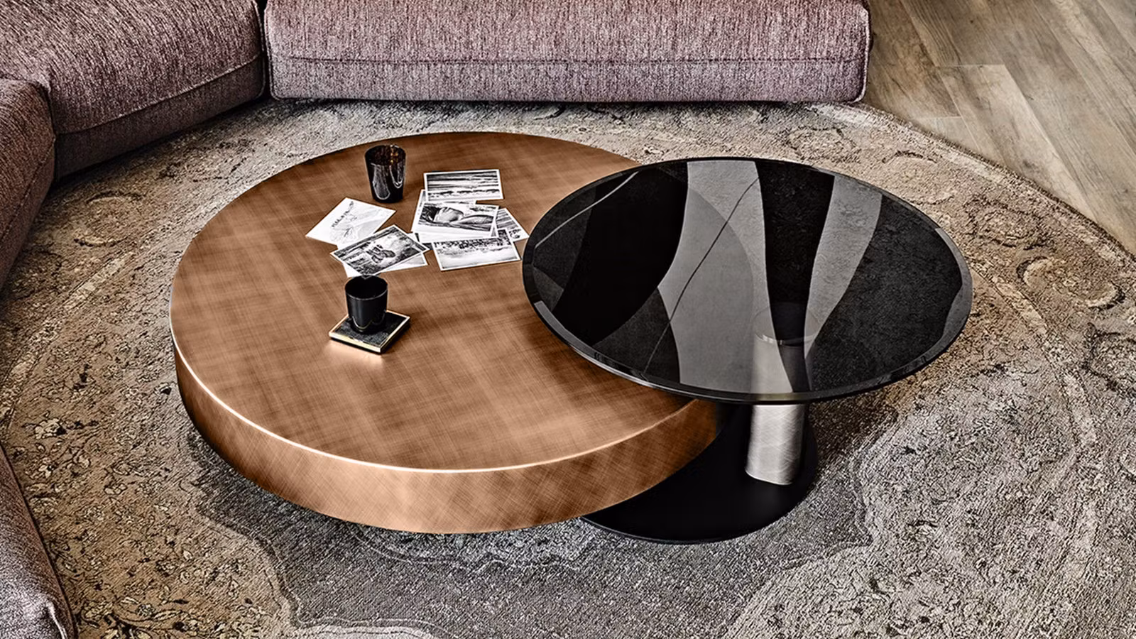Masuta cafea Arena Bond Brushed Bronze