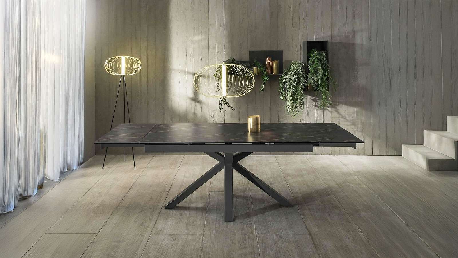 Masa Extensibila Ceramica 1 Portoro Black Marble