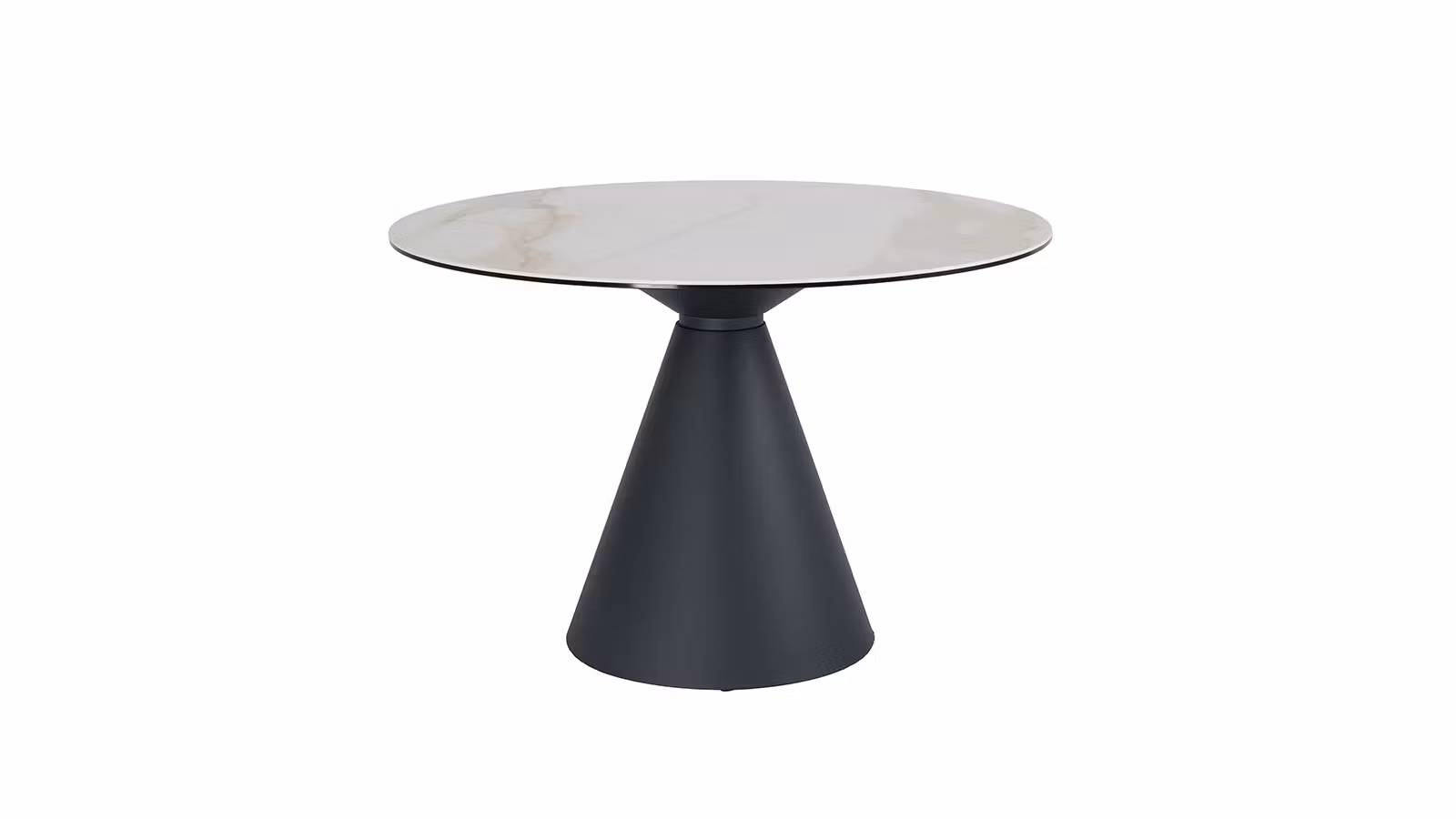 Masa rotunda Sarria Ceramica Glossy White/Beige 115 cm