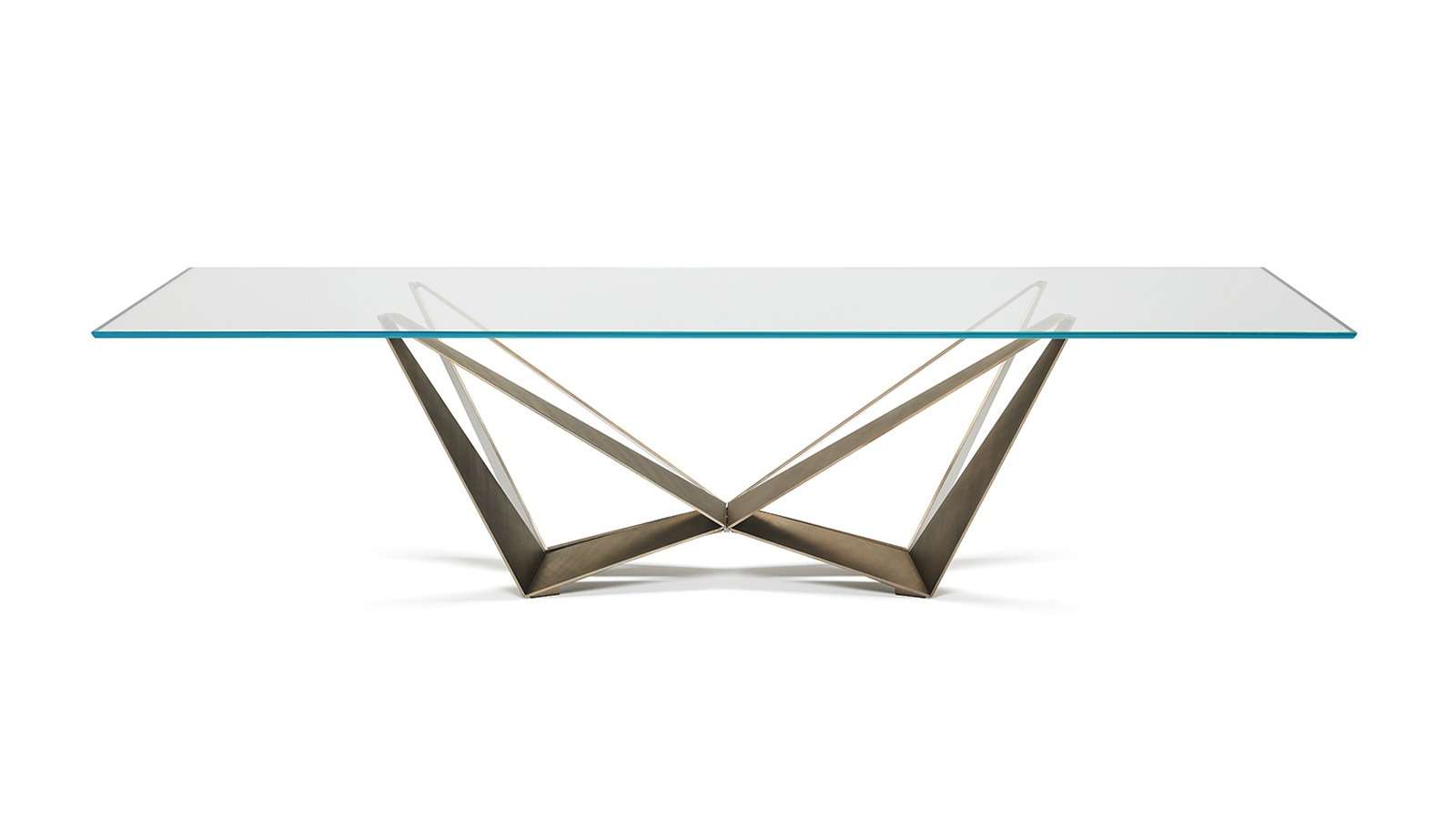 Masa Skorpio Bronze + Clear Glass 240x120 cm