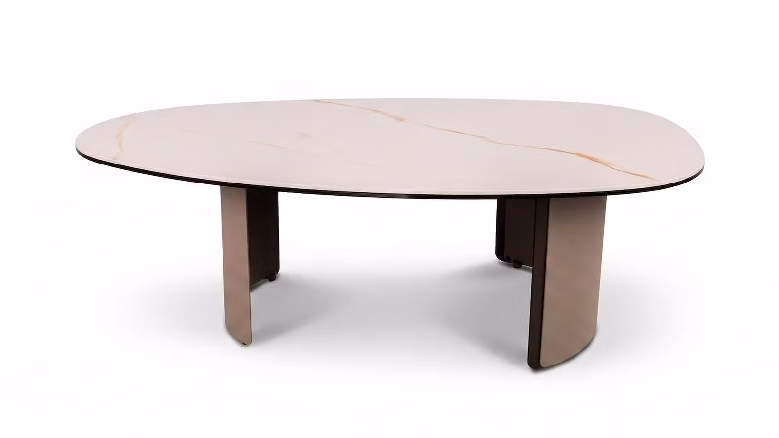 Masuta de cafea Henry Ceramica Gold Silk Jade 120x65 cm